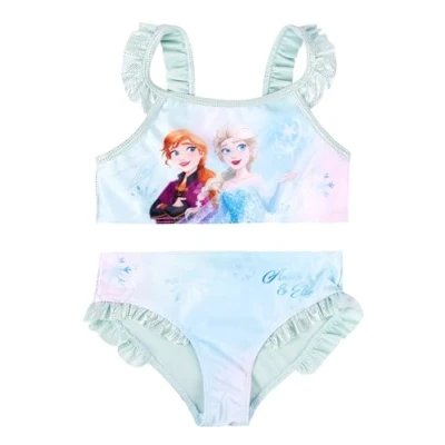 Abbildung von Disney Frozen DIE EISKÖNIGIN ELSA ANNA Zweiteiler Bikini für Kinder, Größe: 134/140, Türkis