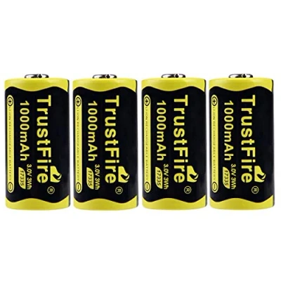 Abbildung von TrustFire 17335 Li Ionen Akku 1000mAh 3V wiederaufladbar (4 x Akku)