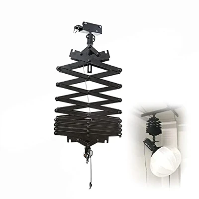 Abbildung von DATOUBOSS 2M Drop Pantograph für Studio Fotografie Deckenschienensystem Fotografische Kit mit Riemenscheibe, Sicherheitsseil Zubehör