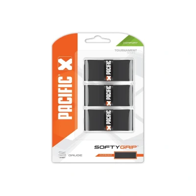 Abbildung von Pacific Unisex Overgrip Softy Grip 3er Griffband, Schwarz, 0.80mm EU