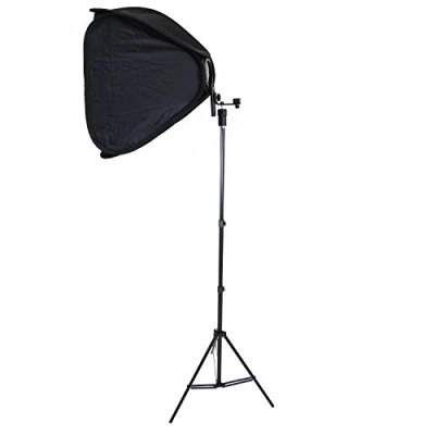 Abbildung von DynaSun KIT Easy Folder Blitz Softbox SB1009 60x60 +Lichtwanne Diffusor mit Stativ W803 für Blitzgerät Systemblitz