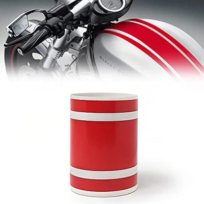 Abbildung von 4R Quattroerre.it 10669 Verdreifachen Klebestreifen für Motorräder Bike Racing Stripe, Rot, 12 cm x 2 mt