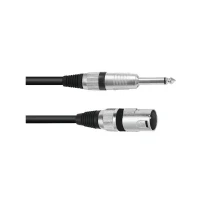Abbildung von Omnitronic 3022519B XLR Adapterkabel [1x Stecker 3 polig 1x Klinke 6.3 mm (mono)] 2.00 m Schwarz
