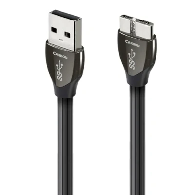 Abbildung von AudioQuest 0,75 m Carbon Micro USB 3.0 Kabel A B Schwarz (0,75 m, A, B, (3.1 Gen 1), Stecker/Stecker, Schwarz)