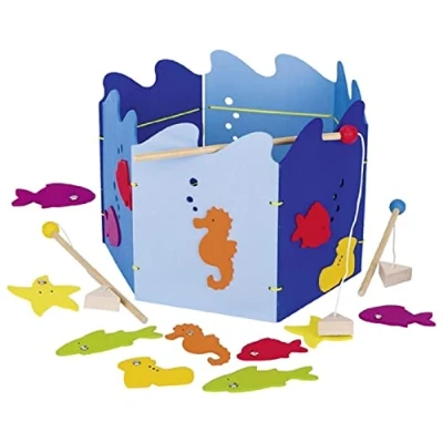 Abbildung von GOKI WG600 Angelspiel Holz, 19 teilig, 40cm