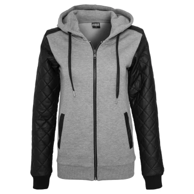 Abbildung von Urban Classics Diamond Sweatjacke, Damen, Größe: Medium, Grey/black