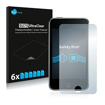 Abbildung von Savvies 6 Stück Schutzfolie für Apple iPod Touch (2. Gen.) Displayschutz Folie Ultra Transparent