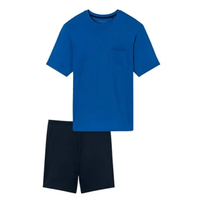 Abbildung von Schiesser Rundhals Comfort Essentials SET Nachtwäsche Set, Herren, Größe: 56, Indigo