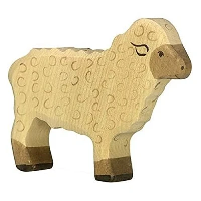 Abbildung von Holztiger Schafe beige 80073 11 cm