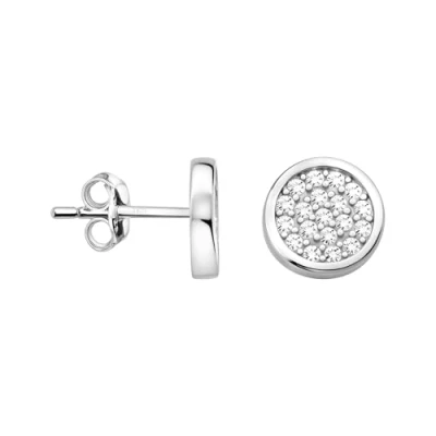 Abbildung von SOFIA MILANI Damen Ohrringe 925 Silber mit Zirkonia Steinen Kreis Rund Ohrstecker 20859