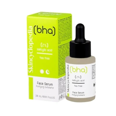 Abbildung von Skincyclopedia BHA Peeling Serum mit Salicylsäure, Zink und Teebaumöl, klärendes Gesichtsserum, beseitigt Hautunreinheiten Pickel, hochwirksame Gesichtspflege, 30ml