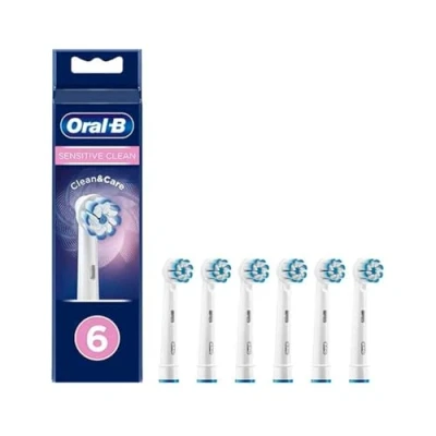 Abbildung von Oral B Aufsteckbürsten Sensitive Clean, X förmige Borsten, 6 Stück, Ultradünne Borsten für sanfte Reinigung