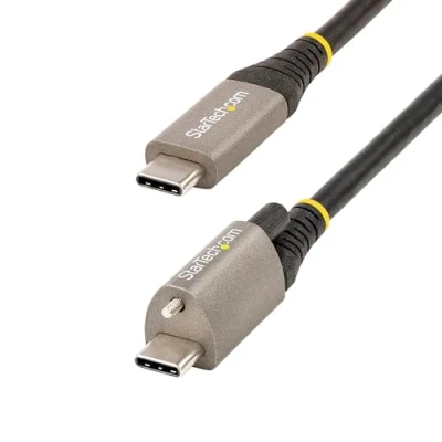 Abbildung von StarTech.com 50cm USB C Kabel mit Oberseite Schraubensicherung 10Gbit/s 3.1/3.2 Gen 2 Typ 100W (5A) Power Delivery, DP Alt Mode, zum Laden/Synchronisieren (USB31CCTLKV50CM)
