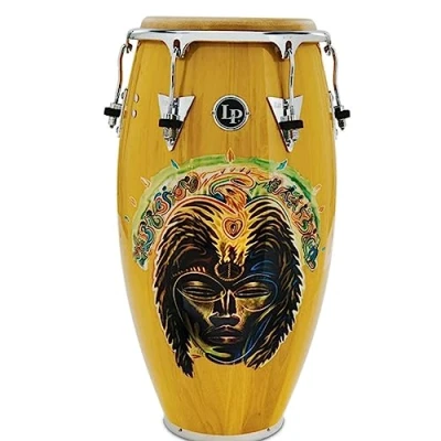Abbildung von Latin Percussion Conga Santana Africa Speaks 11 3/4&quot; LP559X SAS, Vibrant Yellow, chrome Hardware