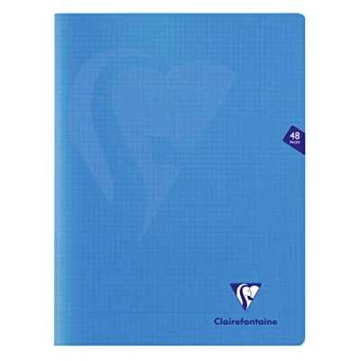Abbildung von Clairefontaine 323312C Packung mit 10 Heften Mimesys DIN A4+, 24x32cm, 24 Blatt kariert, 90g, Einband PP, Blau, 1 Pack