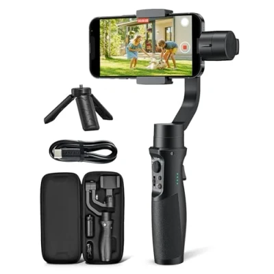 Abbildung von Smartphone Gimbal Stabilisator, hohem iSteady Mobile Plus 3 Achsen Stabilisator für Android/iPhone, Gesichts /Objektverfolgung, 600 Rotation, 13 Std. Akkubetrieb, Handy YouTube/TikTok