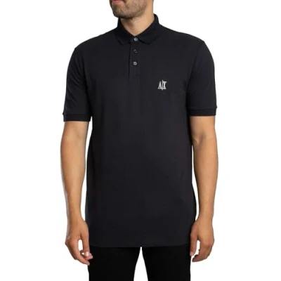 Abbildung von Armani Exchange Herren Icon Project, Embroidered Logo Polohemd, Dunkles Marineblau, XXL