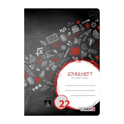 Abbildung von Schulheft A4 Lineatur 22 kariert ohne Rand Landre 16 Blatt