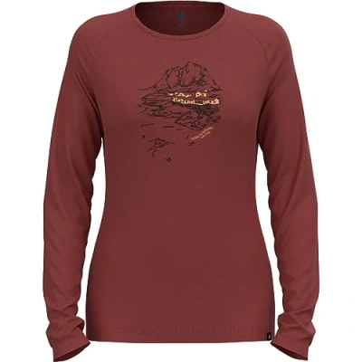Abbildung von ODLO Ascent Norway Langarmshirt, Damen, Größe: 36, Spiced apple