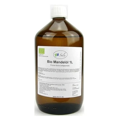 Abbildung von Sala Mandelöl kaltgepresst BIO 1000 ml (1 L Glasflasche)
