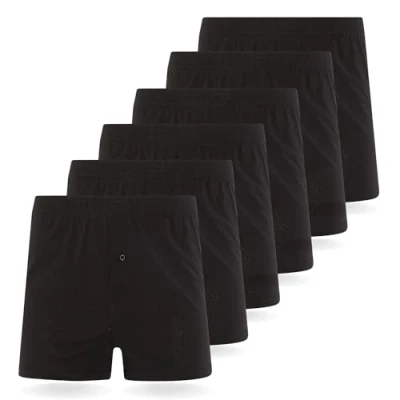 Abbildung von FM London 6PACK Loose FIT Boxer Shorts Panties, Herren, Größe: Small, Black