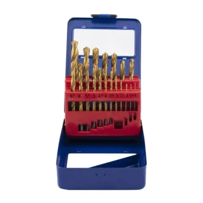 Abbildung von Metallbohrer Set, 19 teilig, in Metallbox Aanhangwagendirect Anhängershop