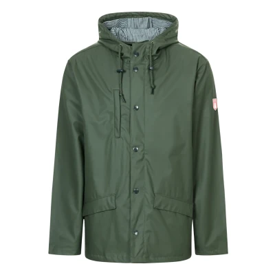 Abbildung von Derbe Passby Regenjacke / wasserabweisende Jacke, Herren, Größe: Large, Olive navy