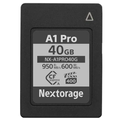 Abbildung von Nextorage Japanischer Hersteller CFexpress Typ A 40GB VPG400 Lesen Max. 950MB/s Schreiben 600MB/s pSLC Sony Alpha Serie Kompatibilität 4K/8K Aufnahme RAW NX A1PRO40G Speicherkarte