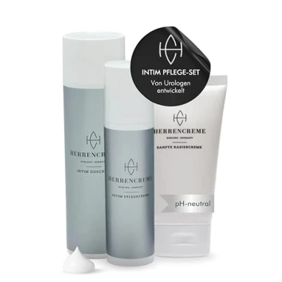 Abbildung von HERRENCREME Intim Pflege Weihnachtsset SET für Männer I Pflegecreme 75 ml, Duschgel 200 ml &amp; Rasiercreme 150 Sanfte Reinigung Vom Urologen entwickelt Dermatologisch getestet
