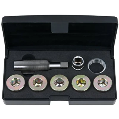 Abbildung von KS TOOLS 150.4945 Reparatursatz, Ölablassschraubengewinde M22x1,5 Kunststoffkoffer