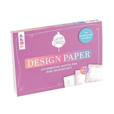 Abbildung von Handlettering Design Paper Block Cotton Candy A5: 75 Feste Motivpapiere DIN A5 in 25 Designs. Mit Grundkurs