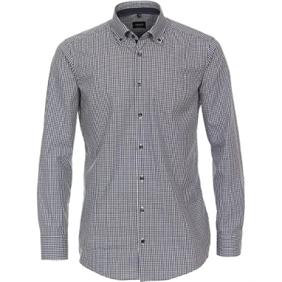 Abbildung von Venti Businesshemd kariert Modern Fit Dunkelblau 45