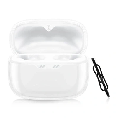 Abbildung von kwmobile Hülle kompatibel mit JBL Tune 130 NC TWS TPU Silikon Schutzhülle Case Cover Kopfhörer Transparent
