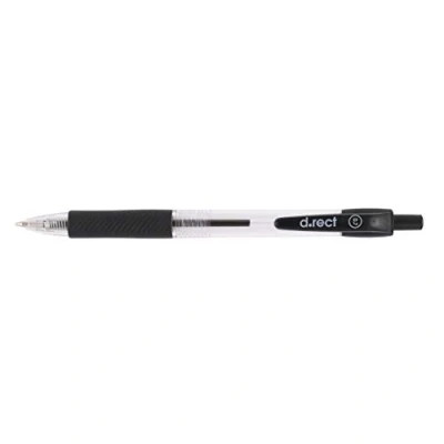 Abbildung von D.RECT 294 Kugelschreiber mit ergonomischer gummierte Griff für Büro und Haushalt Strichstärke 0,7mm Schwarz