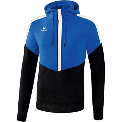Abbildung von Erima Fussball Teamsport Textil Sweatshirts Squad Kapuzenpullover, Herren, Größe: Small, Blauschwarzweiss