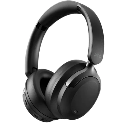 Abbildung von SPC Heron 2 Pro Kabellose Bluetooth Kopfhörer ECO 75 Std. Akku Geräuschunterdrückung Zwei gleichzeitige Verbindungen Gaming Modus Verstellbar und klappbar, Schwarz, Recycelter Kunststoff