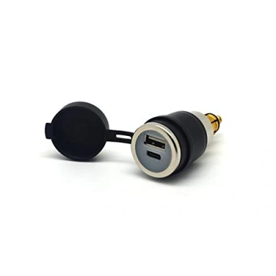 Abbildung von Cliff Top 28W Motorrad USB A &amp; C Hella (Din) Ladegerät, kompatibel mit BMW Motorrädern