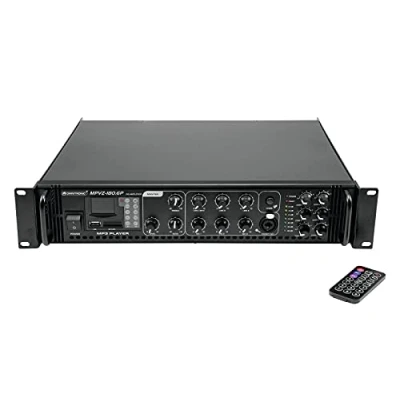 Abbildung von OMNITRONIC MPVZ 180.6P Mischverstärker 6 Zonen ELA Mono Mischverstärker, MP3 Player &amp; IR FB, regelbar, 180 W