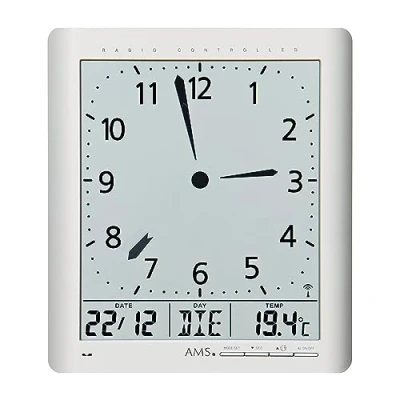 Abbildung von AMS Funkwanduhr F5898 (mit Alarm)