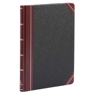 Abbildung von boorum &amp; Allen Pease Record Book Karteikarte, liniert 150 Pages schwarz/red