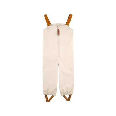 Abbildung von Sterntaler Regenhose ungefüttert Uni Kinder wasserdicht Unisex Matsch und Buddelhose mit verschweißten Nähten elastischen Hosenträgern robuste Regenbekleidung beige, Größe 80