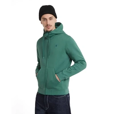Abbildung von G Star RAW Herren Premium Core Hooded Zip Sweatshirt, Grün (Blue Spruce D16122 C235 G282), XS