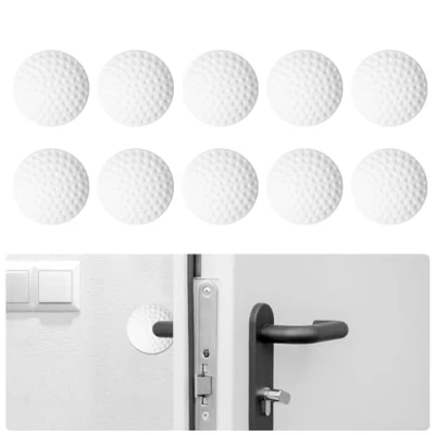 Abbildung von AiQInu türstopper Wand,10 Stück Selbstklebend, 5cm WeißTürstopper Wand, Stoßdämpfendes Silikon für Wände und Möbel