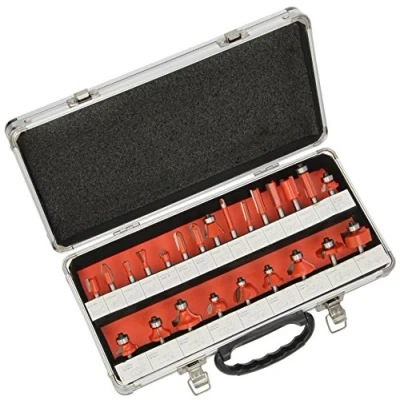 Abbildung von Silverline 656577 1/4 Zoll Hartmetall Fräser, 24 tlg. Satz