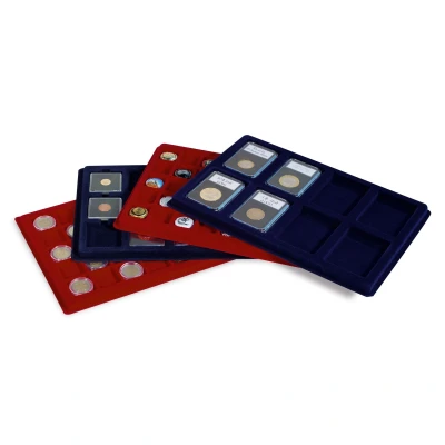 Abbildung von Leuchtturm, Tableau, Modell L Fach Abm: 38x38 mm. (35 Stk.) Blau 334x220x10 pro 2 Stk.