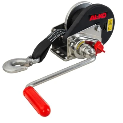 Abbildung von AL KO Seilwinde gebremst BASIC Typ 450 A mit Abrollautomatik 6m Band zum Schleppen bis 450kg