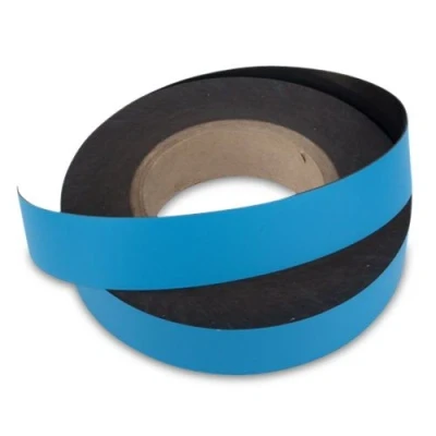 Abbildung von magnets4you 1m Magnetband/Kennzeichnungsband Breite 100 mm blau einfaches Zuschneiden haftet auf Allen magnetischen Untergründen