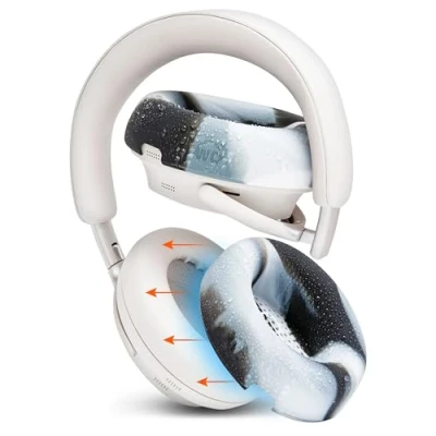 Abbildung von WC SweatZ QC Ultra Protective Earpad Covers for Bose QuietComfort by Wicked Cushions Sweatproof &amp; Easily Washable Does not fit Any Other Headphones Marble