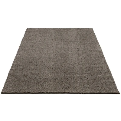 Abbildung von carpet city Polyester Shaggy Teppich Hochflor Wohnzimmer 140x200 cm Einfarbig Taupe Flauschig Weich Modern Langflor Schlafzimmer Teppiche Pflegeleicht