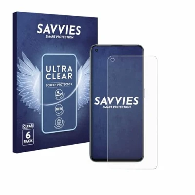 Abbildung von Savvies 6 Stück Schutzfolie für realme GT 5G Displayschutz Folie Ultra Transparent